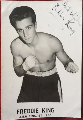 Featherweight Freddie King Autographed Vintage Promo Photo
