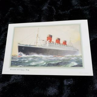 Cunard Rms Queen Mary Abstract Log York To Cherbourg & Southampton Jan 1959