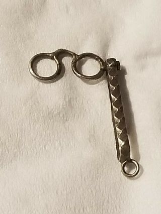 Vintage Sterling Silver Old Fashioned Lorgnette Charm Marked Cuba