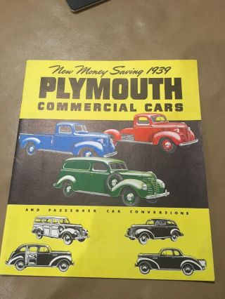 1939 Plymouth Commercial Car Truck Sales Brochure Pickup Roadking