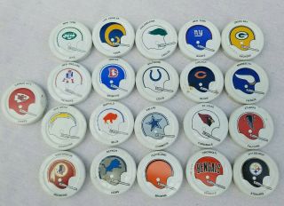 21 Vintage Gatorade Nfl Football Lids / Caps Complete Set C.  1971 - 72