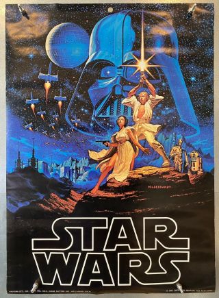 Star Wars Vintage Movie Poster Hildebrandt 1977 Factors Fox 20x28