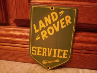 Vintage Antique Land Rover Service Porcelain Sign