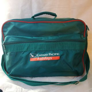Vintage Airline Bag Cathay Pacific Travel Case Large Holiday Hand Luggage Retro