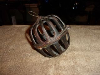 Vintage Cast Iron Wall Ball Mount String Yarn Twine Rope Holder Dispenser
