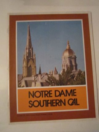1975 Notre Dame Vs Southern Cal College Football Program - Tub Q