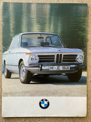 1972 Bmw 1602,  1802,  2002 & 2002 Tii French Sales Brochure