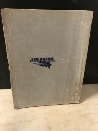 Vintage LockHeed Bound Aircraft Manuals - Various Aviation Manuals Bound as 1 3
