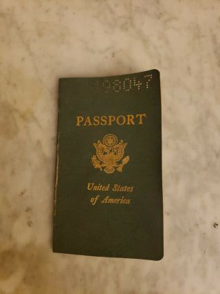 Vintage Passport United States Of America Expired 1970 Signed Real Photo