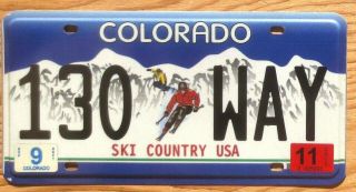 2011 Colorado Specialty License Plate Number Tag – Ski Country Usa