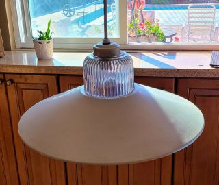 Vintage Hanging Saucer Lamp Ceiling Light Fixture