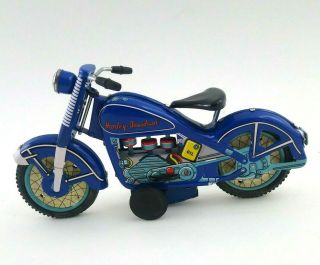 Harley Davidson Motorcycle Friction Tin Bike Toy