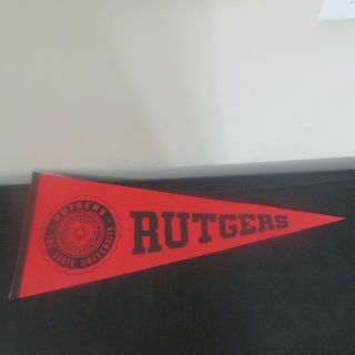 Rutgers University Vintage Full Size Pennant 30 Inch 1970 
