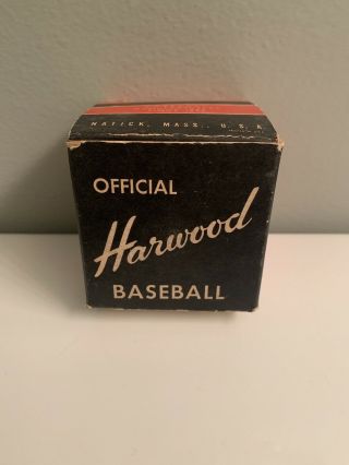 Vintage Harwood 1x Official League Baseball Probably 50s - 60s Nos W/box