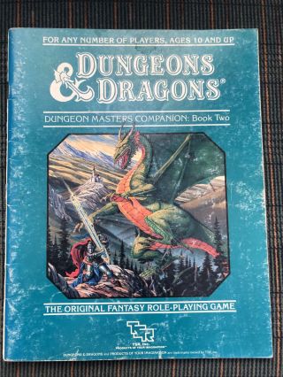 Vintage 1984 Dungeons And Dragons Tsr Dungeon Masters Companion: Book Two