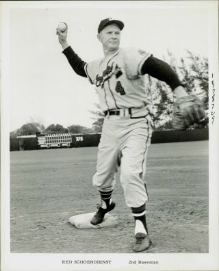 Undated Press Photo Team/league Issued Red Schoendienst Of The Milwaukee Braves