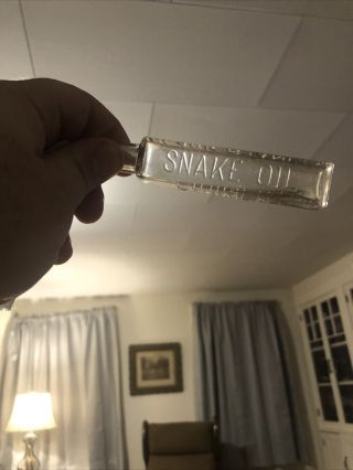 Antique Clark Stanley Snake Oil Liniment Clear Bottle