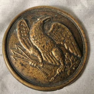 Antique Civil War Era Brass Union Federal Eagle Breast Plate