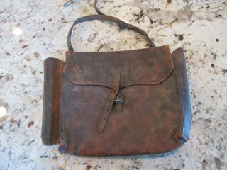 Vintage Antique Leather Horse Saddle Bag Western Mail Bag