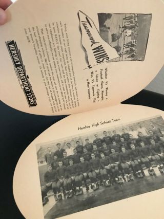 1943 Hershey High vs Hershey Industrial School Football Program Chocolate PA 3