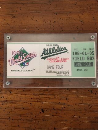 1990 World Series Ticket Stub (game 4)
