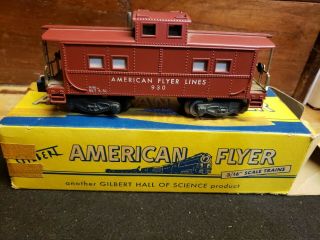 Vintage Gilbert American Flyer Trains 3/16 Scale Caboose