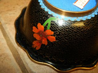 VTG CHINESE CLOISONNE BOWL AND TRINKET / JEWELRY BOX 3