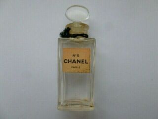 Vintage Small Miniature Chanel No 5 Perfume Bottle,  Just Over 2 " High