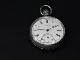 Antique Waltham Mass Solid Silver Pocket Watch Hallmarked 1892.