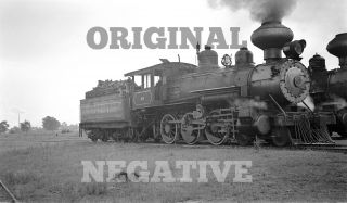 Orig 1941 Negative - Live Oak Perry & Gulf Lop&g 4 - 6 - 0 Florida Logging Railroad