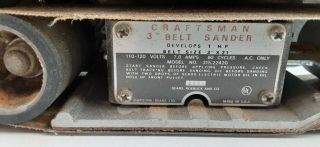 Vintage Sears Craftsman 3” Belt Sander Model 315.  22420 (7 Amp) - Made In USA 2