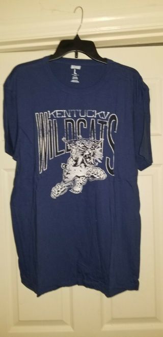 Retro Vintage Style Adult Kentucky Wildcats T Shirt Uk Logo Size Large