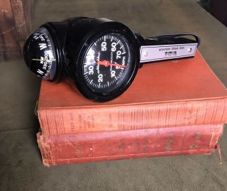 Vintage Handheld Airguide Wind Speed Velocity & Compass Made Usa