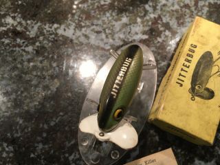 Rare Vintage War Era Fred Arbogast Jitterbug Fishing Lure Antique Tackle Box 2