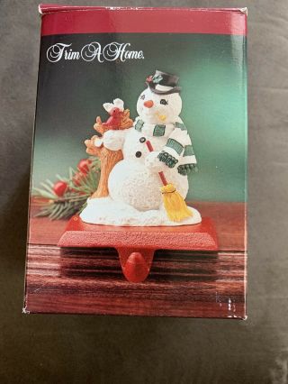 Vintage Trim a Home Snowman Stocking Holder 2