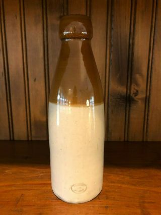 Vintage Biscombe ' s Ginger Beer Stoneware Bottle 2