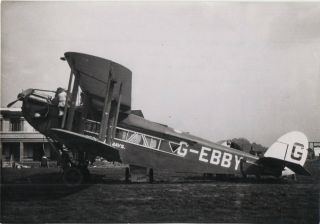 Large Vintage Photo - Imperial Airways De Havilland D.  H.  34 G - Ebby