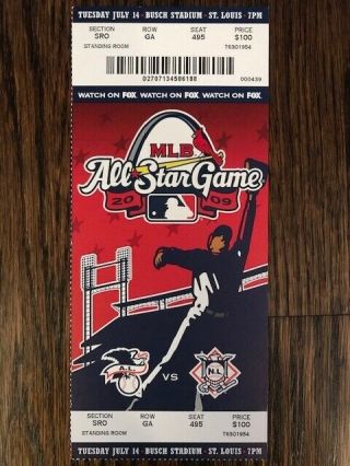 2009 Major League Baseball Mlb All Star Game Ticket St.  Louis 7/14/09