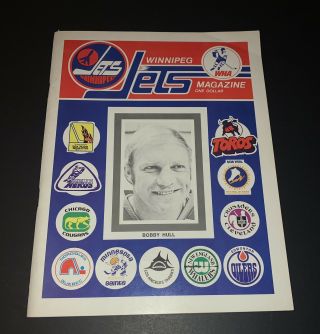 Winnipeg Jets 1973 Wha Game Program Vs Vancouver Blazers