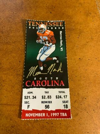 1997 Tennessee Vols V South Carolina Gamecocks Football Ticket Peyton Manning