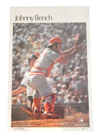 1978 Sports Illustrated Johnny Bench Poster Measures 24 " X 36 "