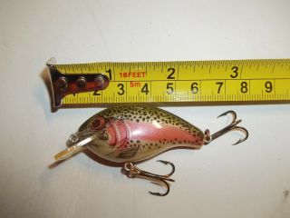 Vintage Rebel Wee R Rainbow Trout Crankbait Fishing Lure Pike Musky Bass Boat