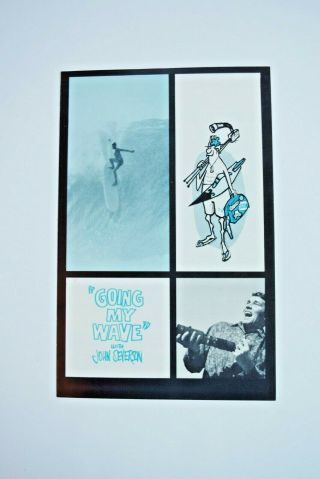 1962 John Severson " Going My Wave " Surf 8.  5 " Folded Flyer
