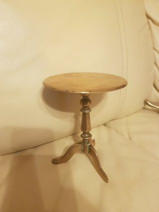 Antique Georgian Miniature Brass Tilt Top Table Candle Reflector,