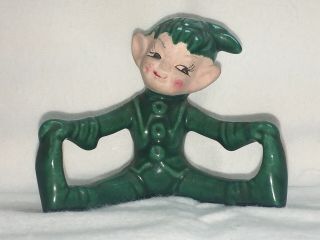 Vintage Gilner? Porcelain Ceramic Green Pixie Elf