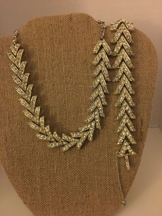 Vintage Sarah Coventry Dazzling Necklace And Bracelet Set