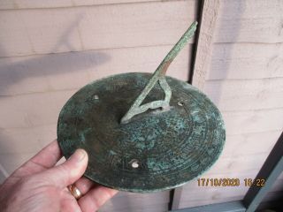 An Antique Victorian Bronze Sundial C1880
