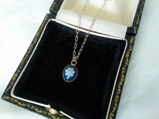 Vintage Sterling Silver Caithness Millefiori Glass Pendant &chain