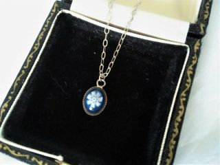 Vintage Sterling Silver Caithness Millefiori Glass Pendant &Chain 3
