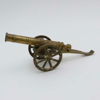 Vintage Brass Model Of A Cannon